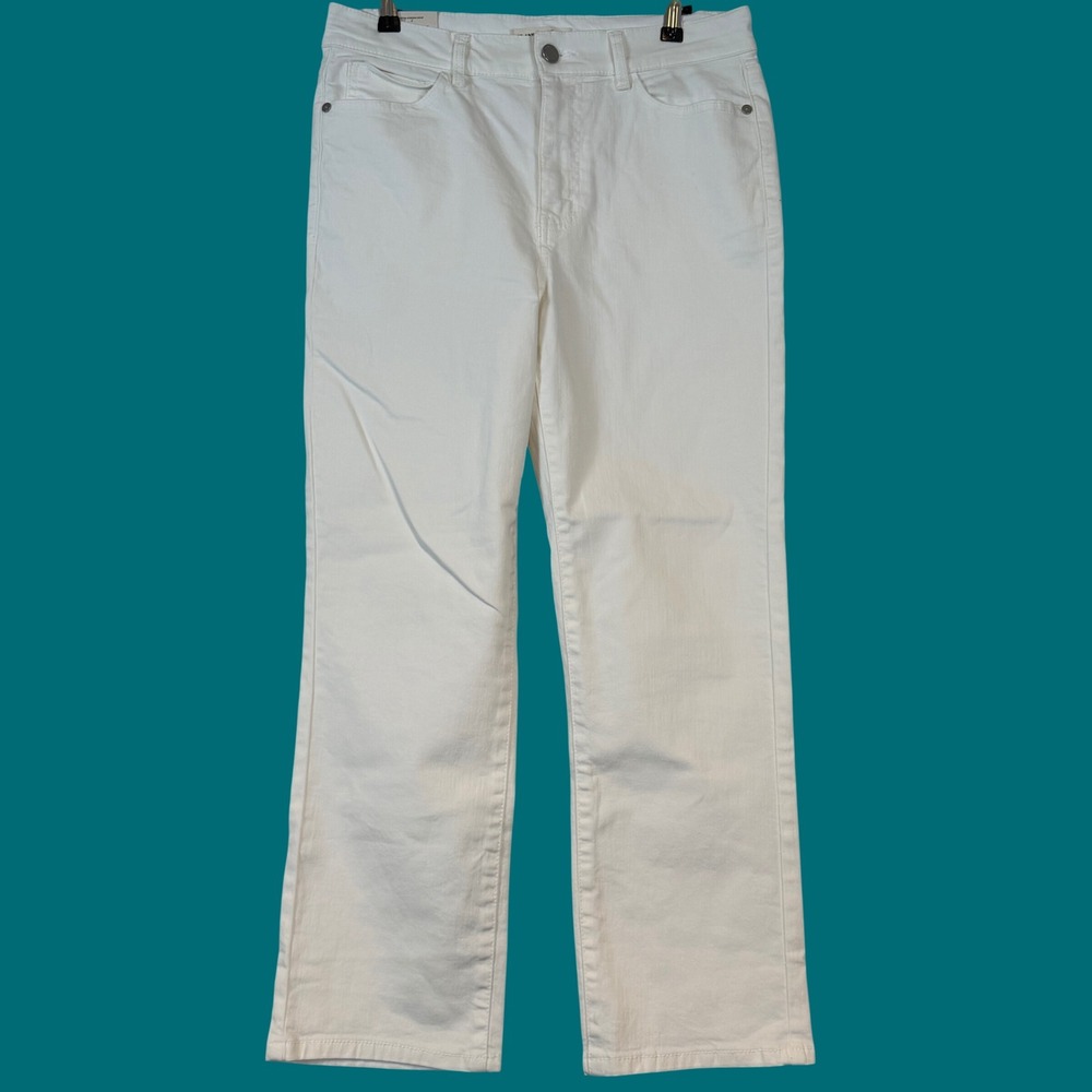 Blank NYC White High Rise Straight Leg Pant Jean 10/30 Inseam 27 Coastal Classic